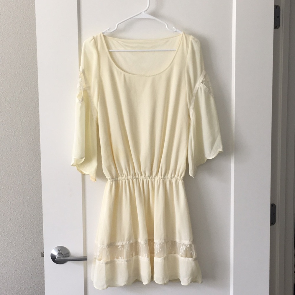 Snidel Japanese brand beige yellow dress
